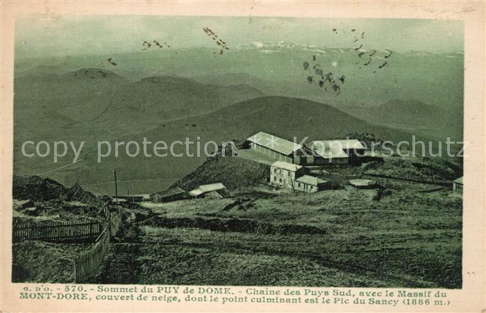 Puy-de-Dome Chaine des Puya Sud avec le Massif du Mont Dore