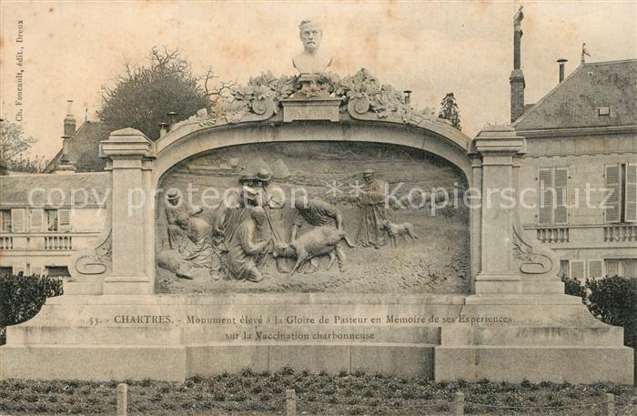 Chartres 28 Monument eleve a la Gloire de Pasteur en Memoire de ses Experiences