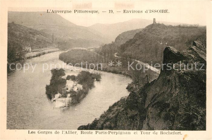 Issoire Les Gorges de l’Allier Route Paris Perpignan et Tour de Rochefort