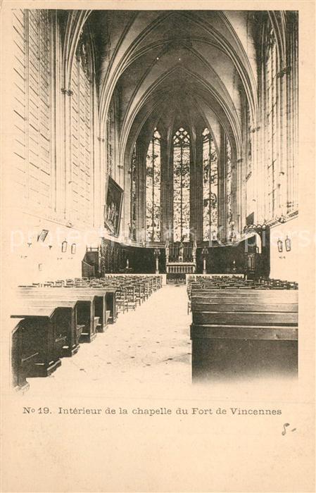 Vincennes Interieur de la chapelle du Fort de Vin