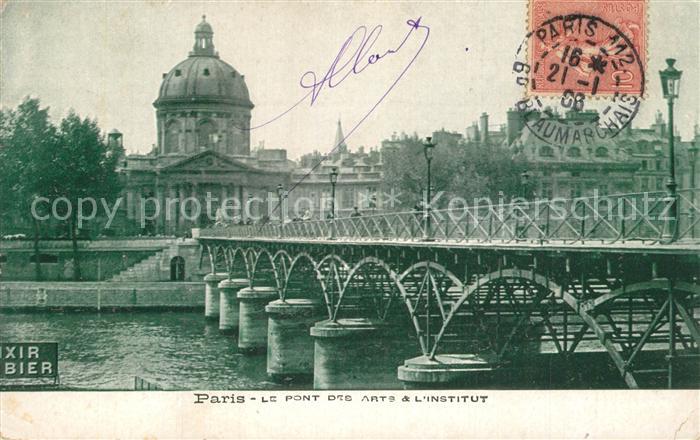 Paris Le Pont des Arts et l'Institut