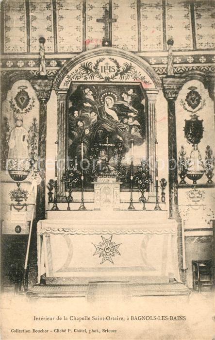 Bagnoles-de-l Orne Interieur de la Chapelle Saint-Ortaire