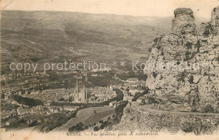 Mende Vue generale prise de Saint Privat