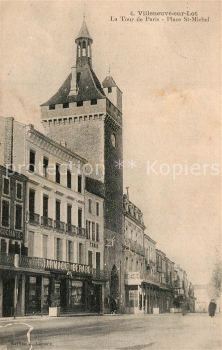 Villeneuve-sur-Lot La Tour de Paris Place St Michel