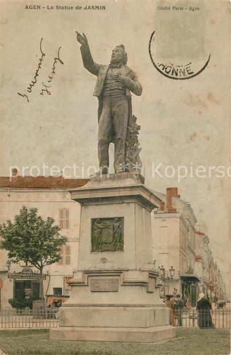 Agen Lot et Garonne La Statue de Jasmin