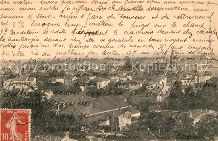 Agen Lot et Garonne Vue panoramique Cote Ouest