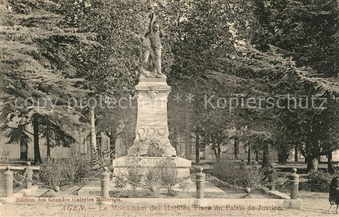 Agen Lot et Garonne Le Monument des Mobiles Place du Palais de Justice