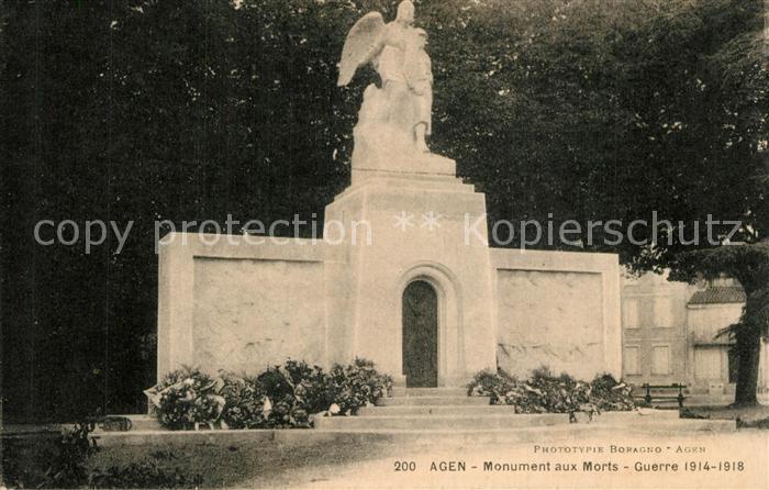 Agen Lot et Garonne Monument aux Morts Guerre 1914-18