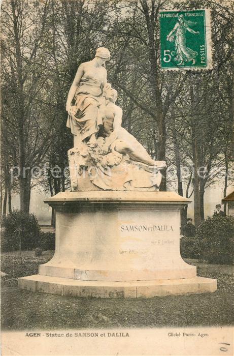 Agen Lot et Garonne Statue de Samson et Dalila