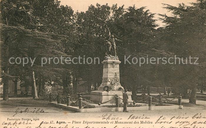 Agen Lot et Garonne Place Departementale et Monument des Mobiles