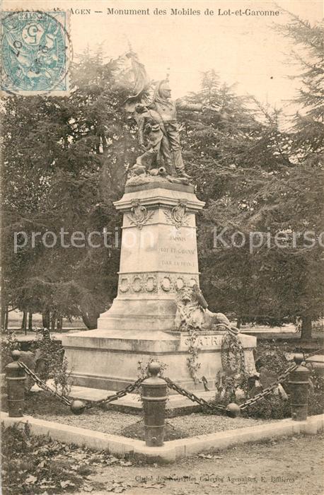 Agen Lot et Garonne Monument des Mobiles de Lot et Garonne