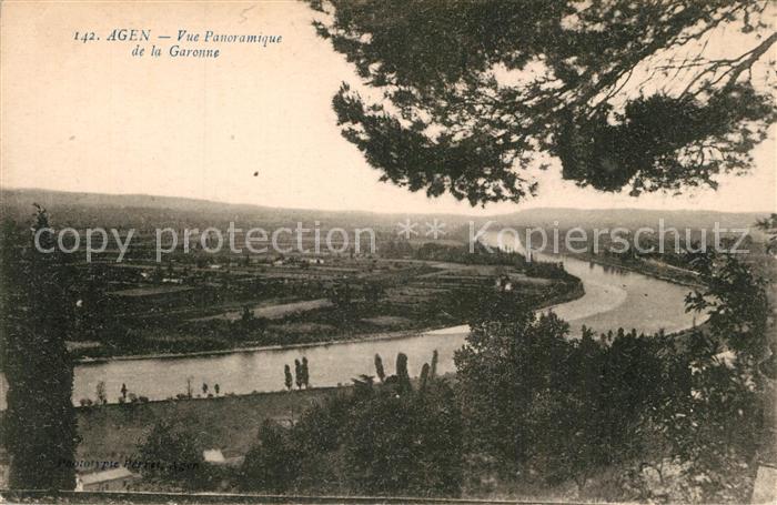 Agen Lot et Garonne Vue panoramique de la Garonne