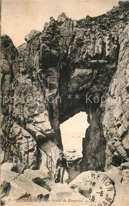 Quiberon Morbihan La Grotte de Kergroix