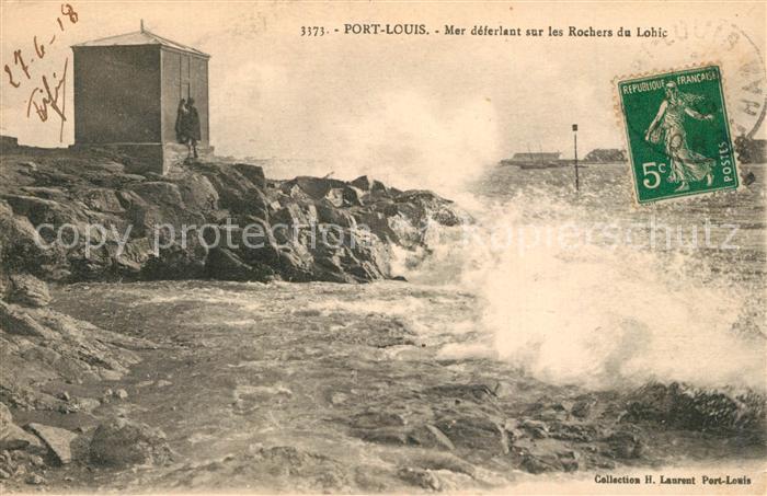 Port-Louis Mer déferlant sur les Rochers du Lohic Brandung