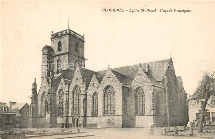 Ploermel Eglise Saint Armel facade principale