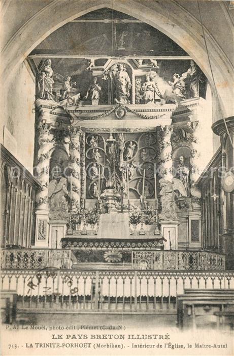 La Trinite-Porhoet Intérieur de l'Eglise Maître Autel