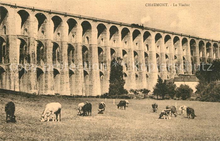 Chaumont 52 Viaduc Paturage des vaches
