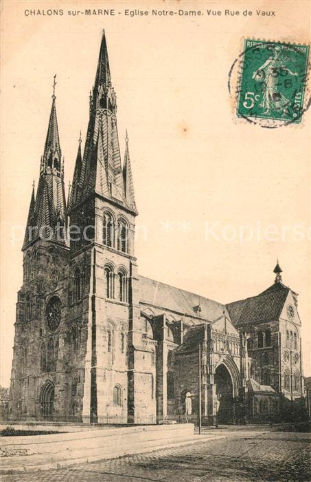 Chalons-en-Champagne Marne Eglise Notre Dame Rue de Vaux