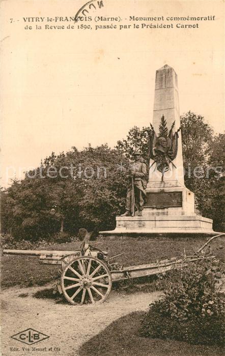 Vitry-le-Francois Monument commémoratif President Carnot Canon