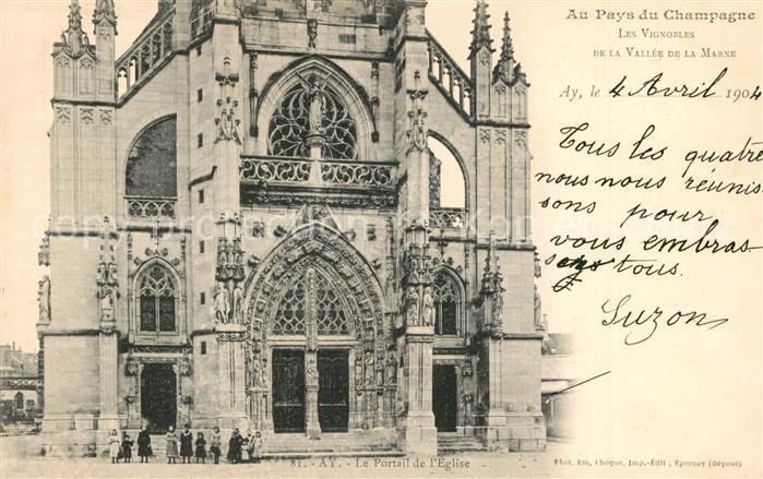 Ay Marne Portail de l'Eglise