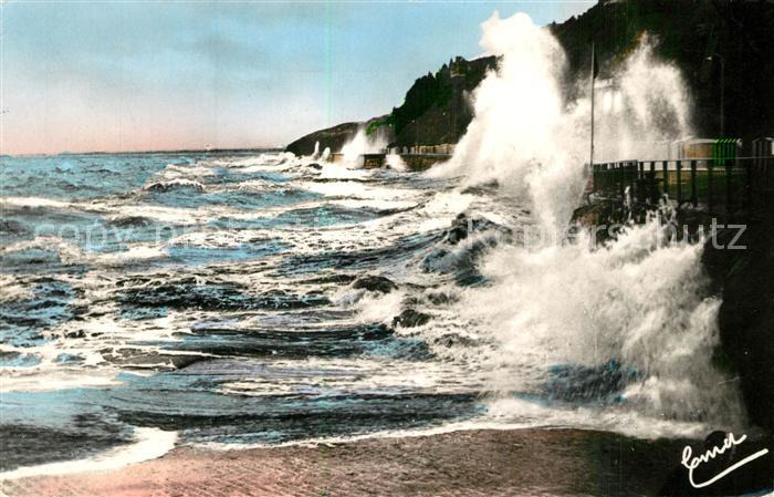 Granville Manche Effets de Vagues Brandung Kueste