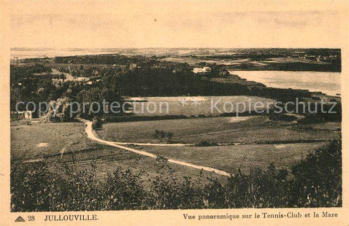 Jullouville Vue panoramique sur le Tennis Club et la Mare