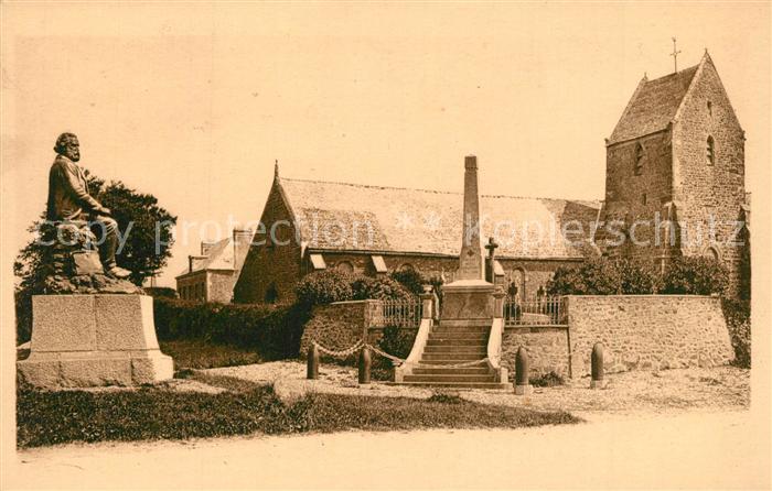 Greville-Hague Statue de Millet Monument Eglise