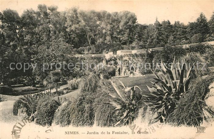 Nimes Jardin de la Fontaine la Grotte