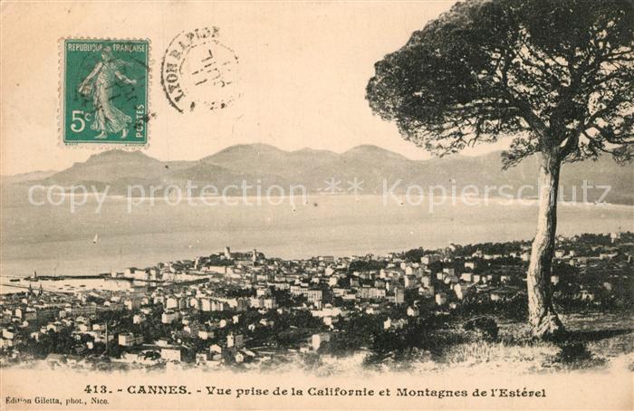 Cannes Alpes-Maritimes Vue prise de la Californie et Montagnes
