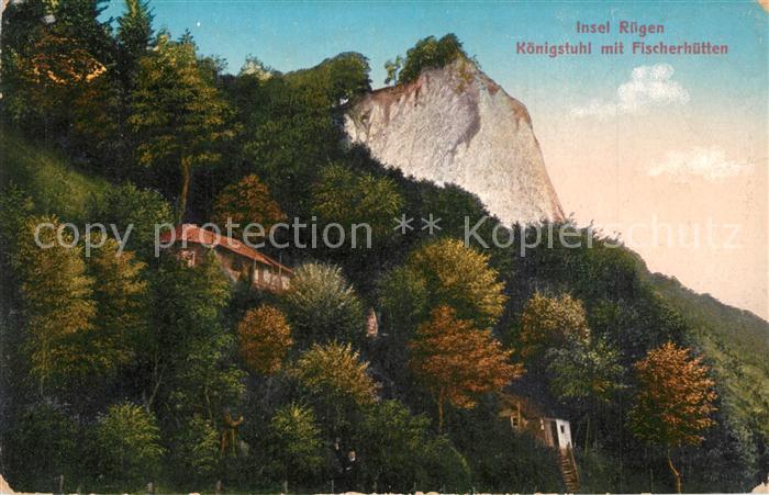 Ruegen Koenigstuhl mit Fischerhuetten