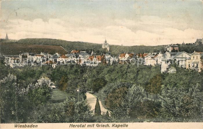 Wiesbaden Nerotal mit Griech Kapelle