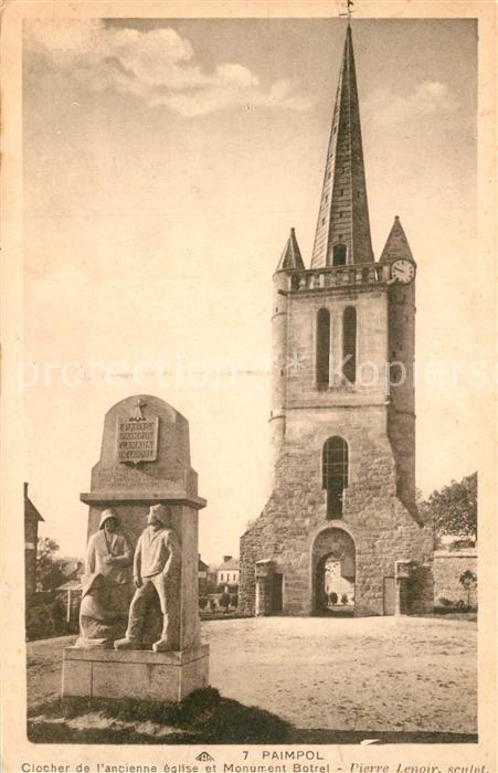Paimpol Clocher de l’ancienne eglise et Monument Botrei
