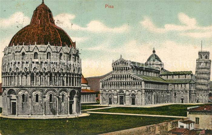 Pisa Beruehmte Bauwerke mit schiefem Turm