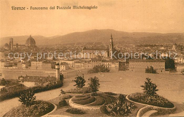 Firenze Florenz Piazzale Michelangiolo e Mon del David