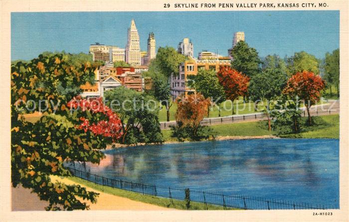 Kansas City Missouri Skyline from Penn Valley Park
