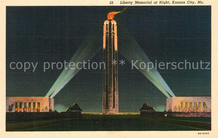 Kansas City Missouri Liberty Memorial at night