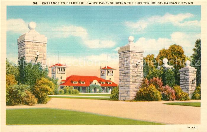 Kansas City Missouri Swope Park showing the Shelter House
