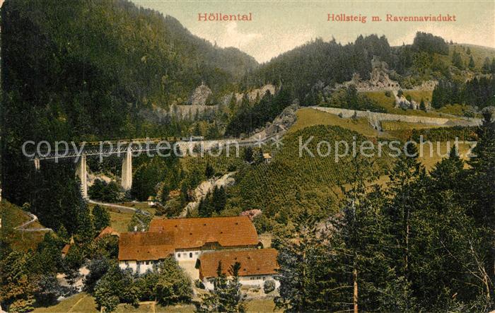 Hoellental Schwarzwald Hoellsteig mit Ravennaviadukt