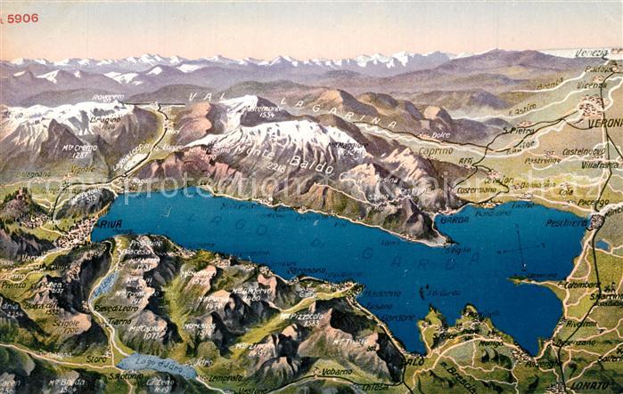 Lago di Garda Panoramakarte