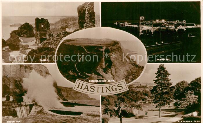 Hastings East Sussex Castle Bandstand Rough See Alexandra Park Ecclesbourne Clif