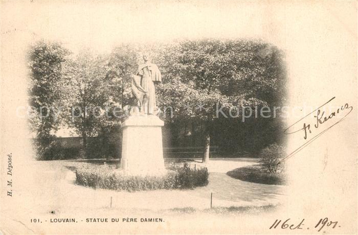 Louvain Flandre Statue du Pere Damien