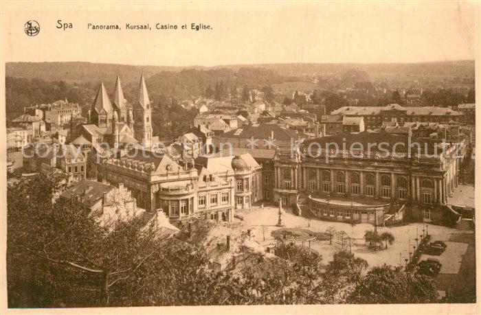 Spa Liege Panorama Kursaal Casino et Eglise