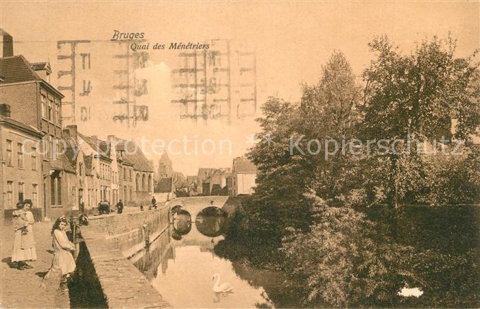 Bruges BRUGGE Belgie Quai des Menetriers