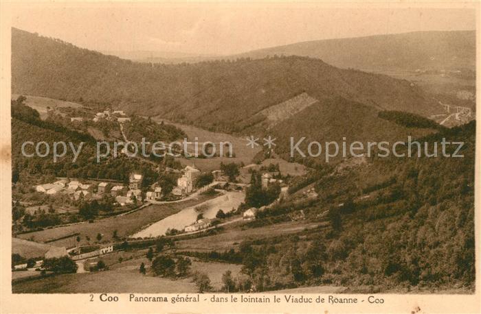 Coo Stavelot Panorama general dans le lointain le Viaduc de Roanne