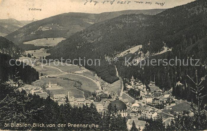 St Blasien Blick von der Preensruhe