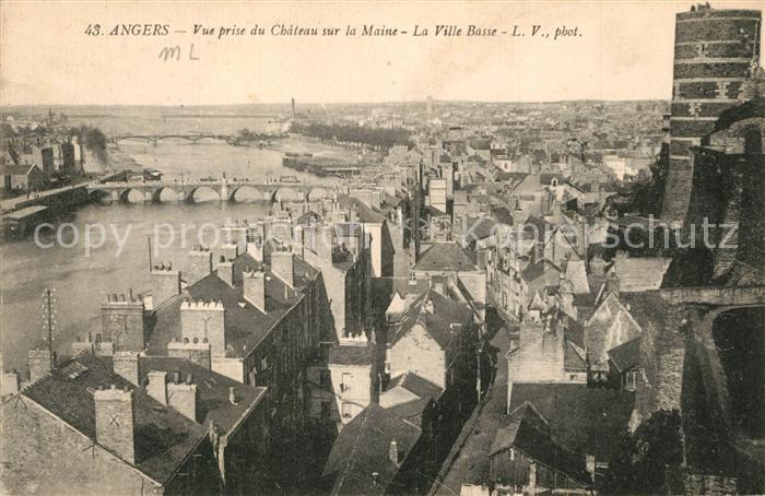 Angers Chateau sur la Maine La Ville Basse