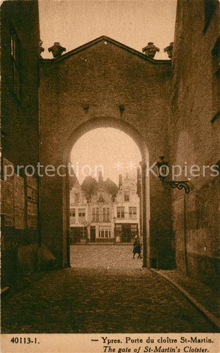 Ypern Ypres Portee du cloitre Saint Martin
