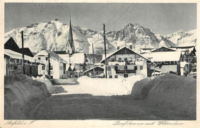 Seefeld Tirol Dorfstrasse Wetterstein Winter