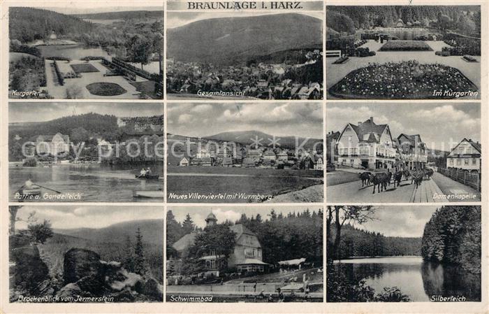 Braunlage Kurgarten Neues Villenviertel Wurmberg Damenkapelle