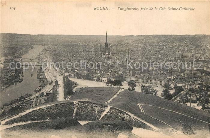 Rouen Panorama cote Sainte Catherine